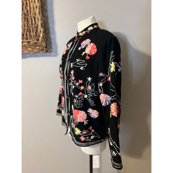 Drapers & Damons Embroidered Johnny Jacket PS Petite Small Was $250 - Picture 3 of 10